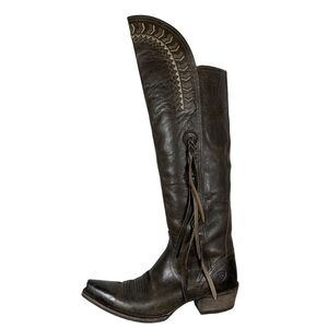 Ariat Tallulah over knee high tall Brown Leather cowboy western cowgirl boot